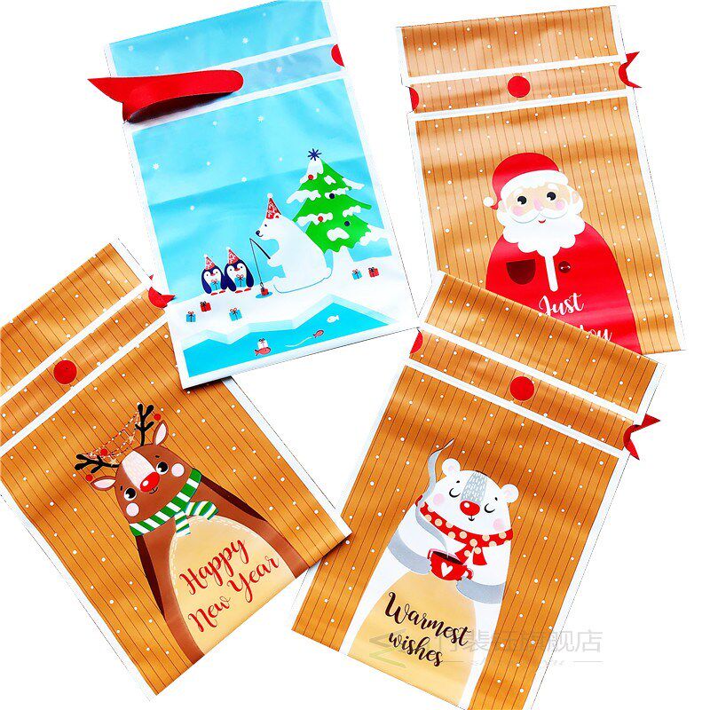 25pcs christmas gift bag drawstring packaging candy cookie n