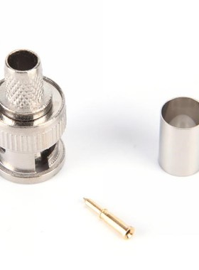 10PCS BNC Plug Crimp Connectors 适用于 RG58 RG-58 RG59 Coax