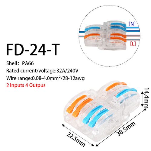 Lot FD-42/62 Mini Fast Wire Connector Universal Wiring