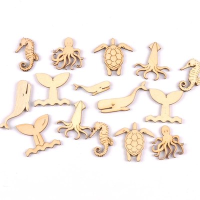Sea Turtle/horse/whale Wooden Ornats  Scrapbook Wood DIY Cra