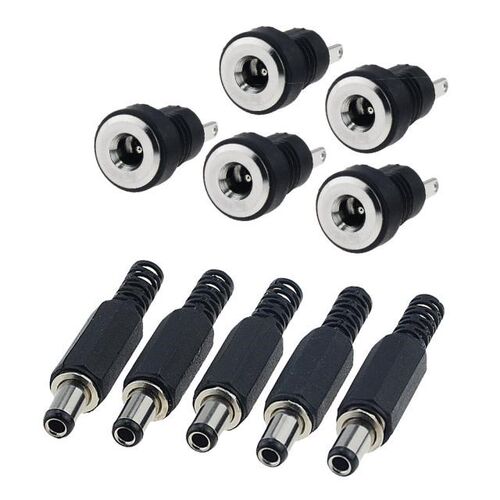 10PCS DIY DC Power Connector 1.35x3.5mm Female Plug Jack + M