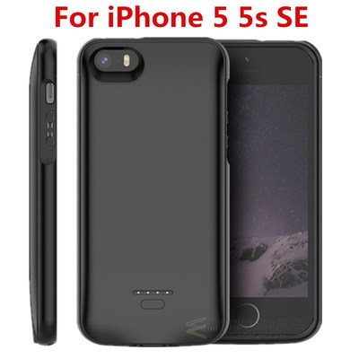 iPhone 7 8 5 SE 5S Battery Charger Case 4000mAh Backup Power