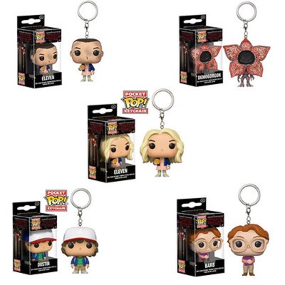 POP Stranger Things Keychain Eleven Dustin Barb Demogorgon K
