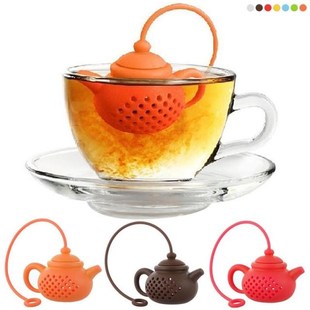 Silicone Tea Strainer Teapot Shape Loose Tea Infuser Leaf Te