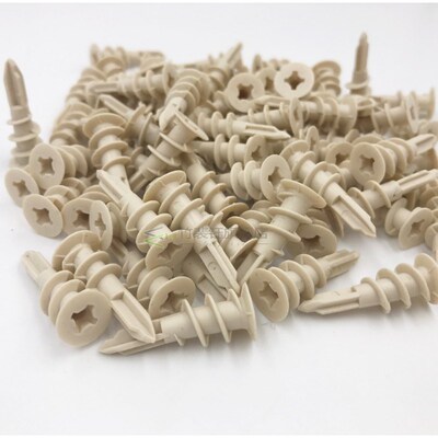 Plasterboard Anchor 100pcs 6x33mm Drywall Nylon Ribbed Ancho