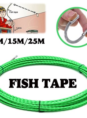 NEW 4mm 5m/15m/25m Fiberglass Cable Push Pullers Duct  Rodde
