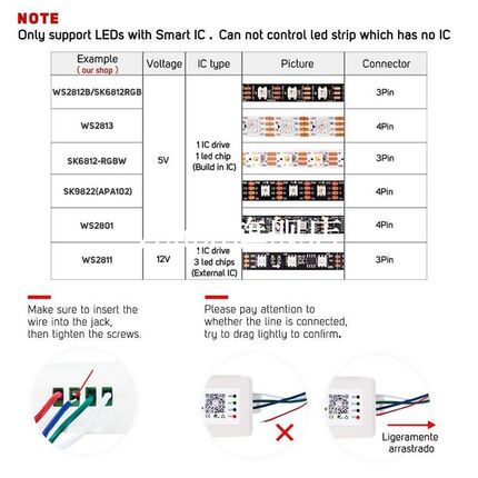 SP108E Wireless Bluetooth Controller APP WS2811 WS2812B WS28