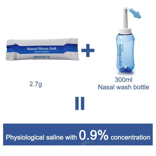 Nasal Wash Salt Rinse Mix Allergic Rhinitis Relief Nose Cav