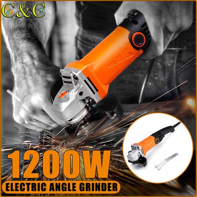 1200W Electric Angle Grinder w/ 6 Speeds Adjustable Cutting