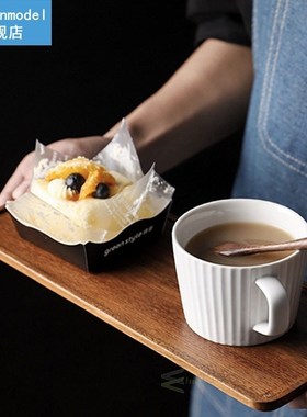 2020 NEW Wood Rectangle Wooden Tea Tray Serving Table Plate