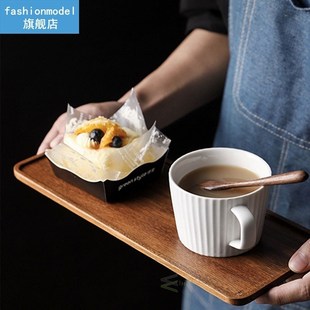 2020 NEW Wood Rectangle Wooden Tea Tray Serving Table Plate