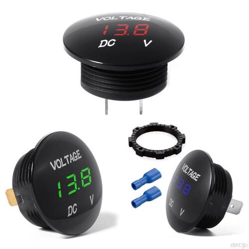 Car Motorcycle DC12V-24V LED Panel Digital Voltage Meter Dis