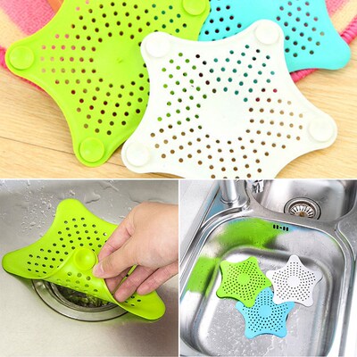 1Pcs PVC Plastic Kitchen Sink Strainer Shower Drain Hair Tra