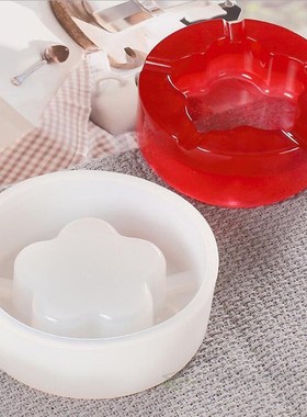 1pc White Resin Silicone Coaster Ashtray Mold Jewelry Contai