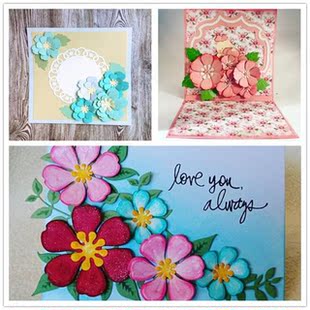 5Pcs/lot Flowers Metal Cutting Dies Stencil Die Cut Scrapboo