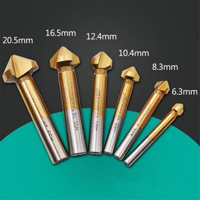 3 Flute 90 Degree Chamfering Cutter End Mill Tool HSS Titani