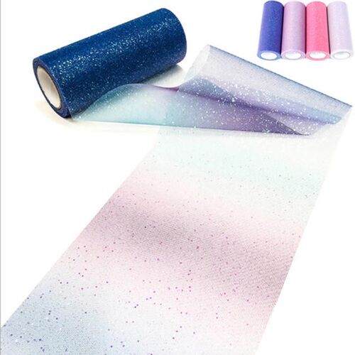 10 Yards Rainbow Tulle Roll Spool Fabric Ribbon Bolt DIY Tab