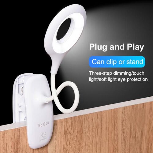 Led Desk Lamp USB Adjustable Clip-on Table Lamp 18 LED Bed R