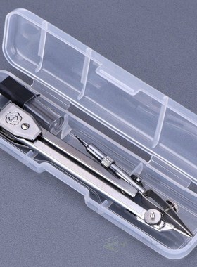 Durable Silver Metal Drafting Tools Math Drawing Compass Set