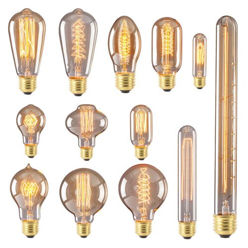 Retro Edison Light Bulb E27 220V ST64 G80 G95 G125 Filat Inc