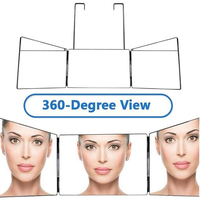 RecabLeght Trifold Foldable Makeup Mirror Portable Adjustabl