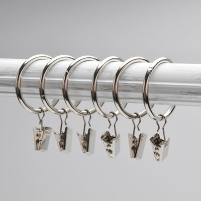 10pcs/lot Shower Curtain Rings Clamps Drapery Clips Bath Cur