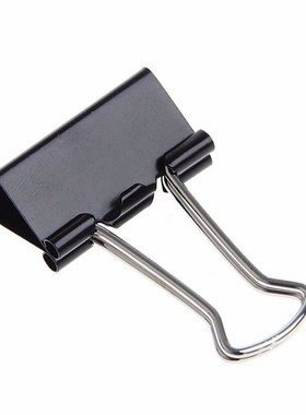 48 pcs 25mm Black Metal Binder Clips File Paper Clip Documen