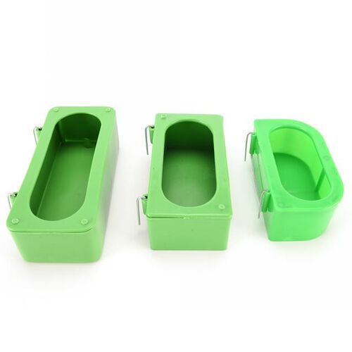 1pc Bird Pigeons Cage Sand Cup Feeding Food Water Plastic Bo
