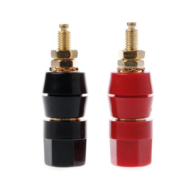 Audio Speaker Terminal 4mm Banana Plug Red and Black Connect