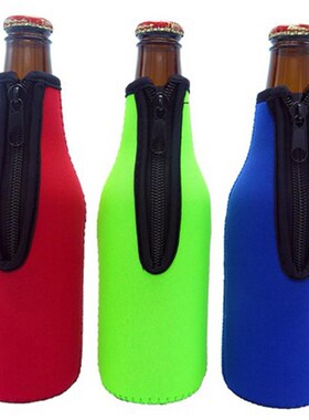 330ml Zip Beer Bottle Sleeves Holder Thick Home Bar Neoprene