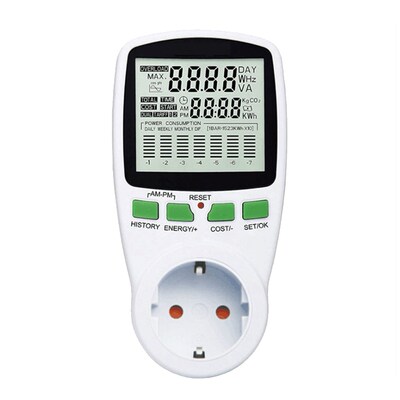 Power Analyzer Digital LCD Energy Meter Wattmeter Electricit