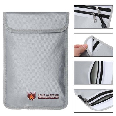 Document Case Cash Box Security Waterproof Fireproof Bag New