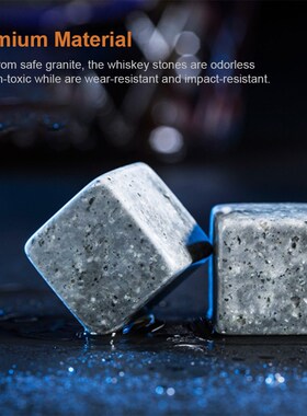 8pcs Whiskey Stones Set with 2 Shot Glasses Wooden Box Reusa