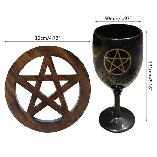 Round Shaped Star Inside Wood Coasters/Cup Placemat Decor Mu