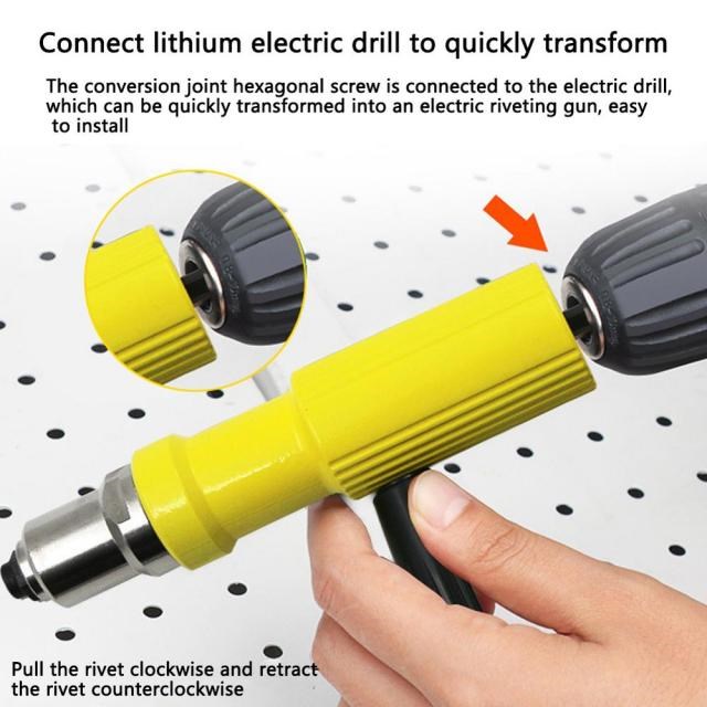 New Electric Rivet Nut Tool Bit Adapter Conversion Connector