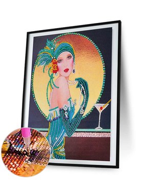 5D DIY Diamond Painting Noble Lady Partial Special Drill Spe