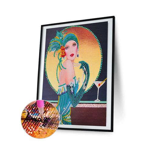 5D DIY Diamond Painting Noble Lady Partial Special Drill Spe