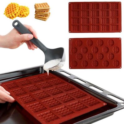 Silicone Waffle Mold Chocolate Block Mould Mold Ice Tray Cak