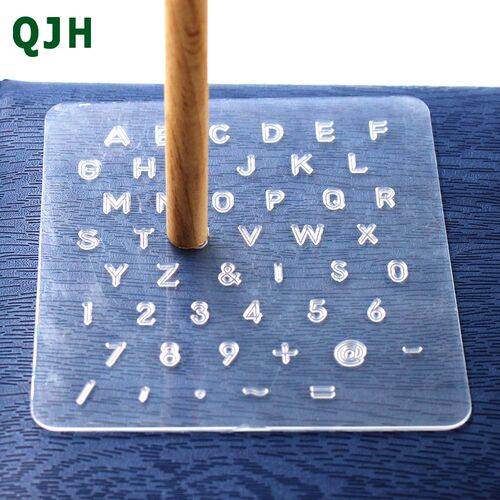Plastic Printing Punch Alphabet Numbers Stamp Set  Leather T