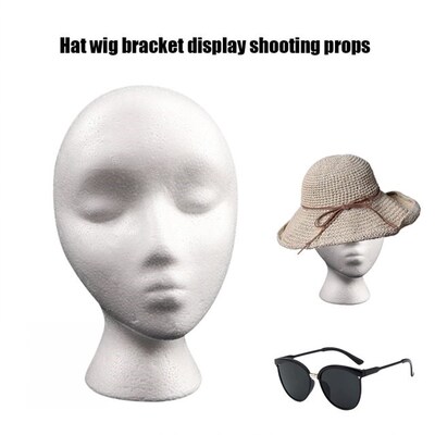 Foam Head Dummy Female Head Model Mannequin Polystyrene Prop
