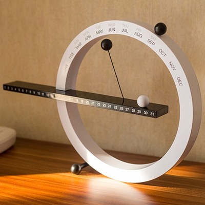 Creative Magnetic Ball Wall Clock Perpetual Wall Calendar No