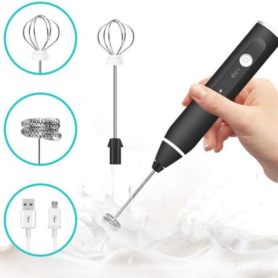 Milk Drink Coffee Whisk Mixer Electric Beater Frother Foamer