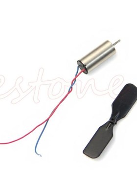 2 Pairs 3.7V 48000RPM Coreless Motor + Propeller For RC Airc