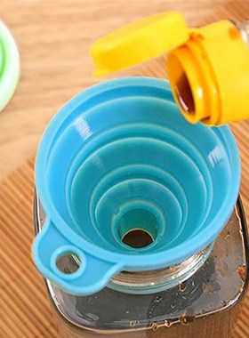SiliCone Gel PraCtiCal CollaPSible Foldable Funnel HoPPer Ki