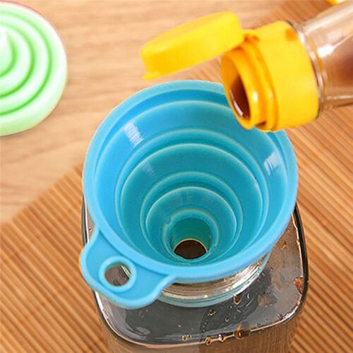 SiliCone Gel PraCtiCal CollaPSible Foldable Funnel HoPPer Ki