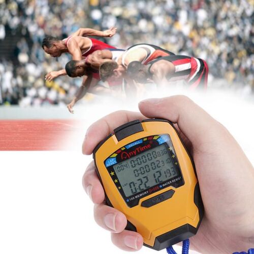 3 Row100 Lap 1/1000s Digital Sport Counter Timer Professiona
