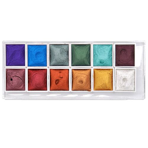 12 Colors Art Supplies DIY Drawing Watercolor Paint Set Kids