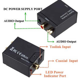 New RCA R/L Output Digital to Analog Audio Adapter DAC Ampli