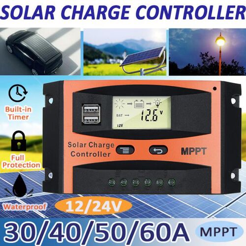Efficient MPPT 30A/40A/50A/60A 12V 24V Auto Solar Charge Con
