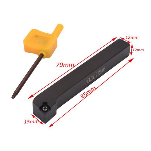 1Pcs SCLCR1212H06 Lathe Turning Tool Holder + 10Pcs CCMT0602